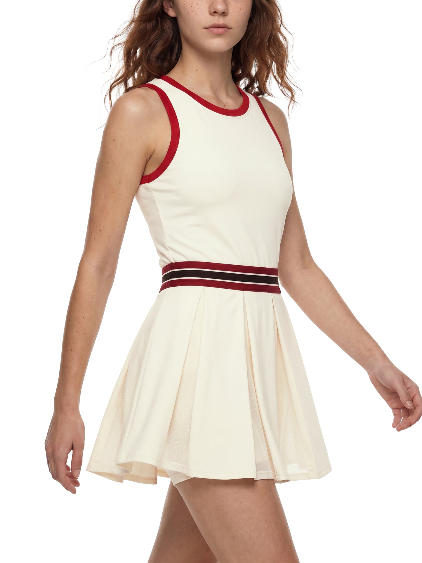 Women's Color Block A-Line Sleeveless Dress