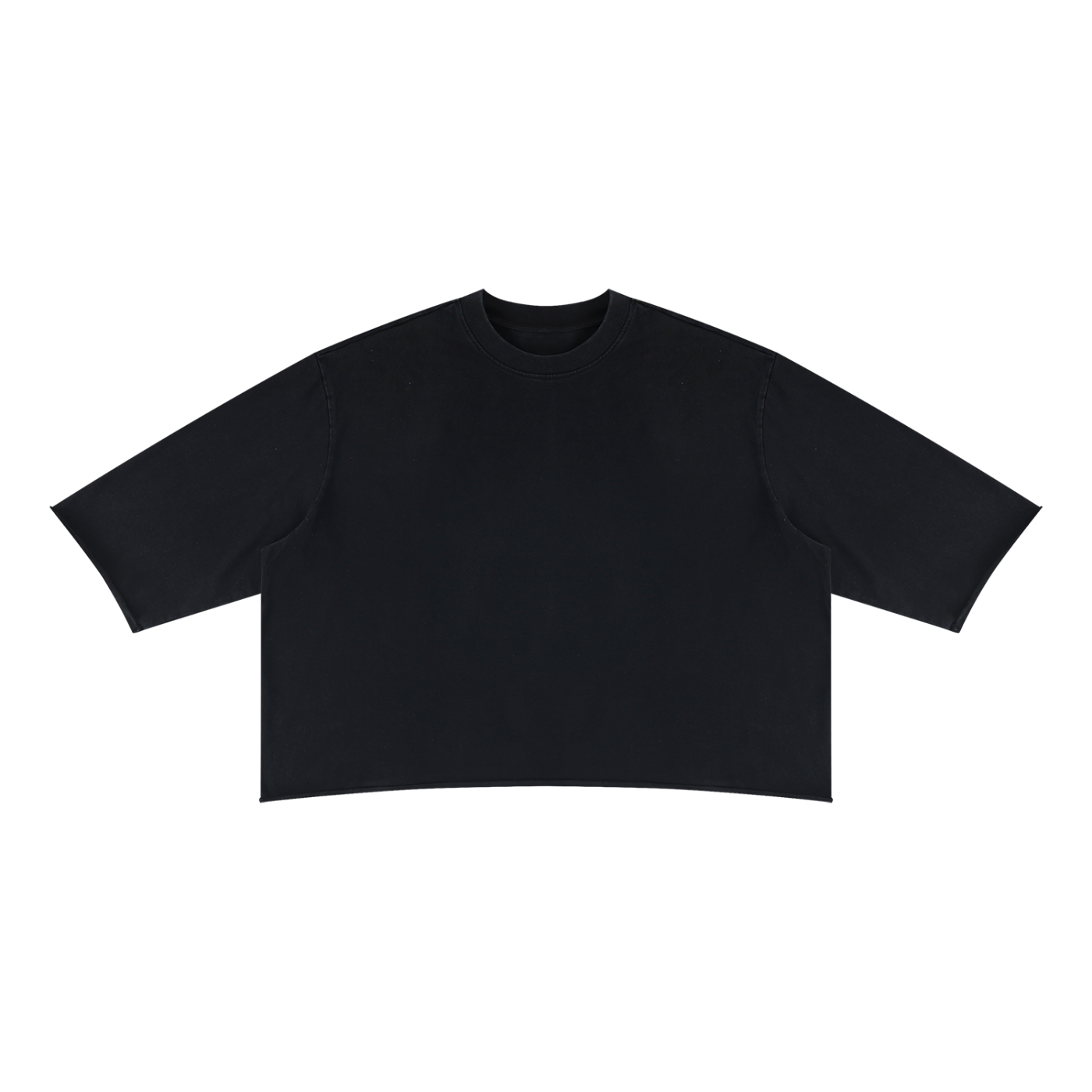 Unisex Mineral Wash Raw Hem Boxy T-Shirt