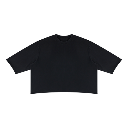 Unisex Mineral Wash Raw Hem Boxy T-Shirt