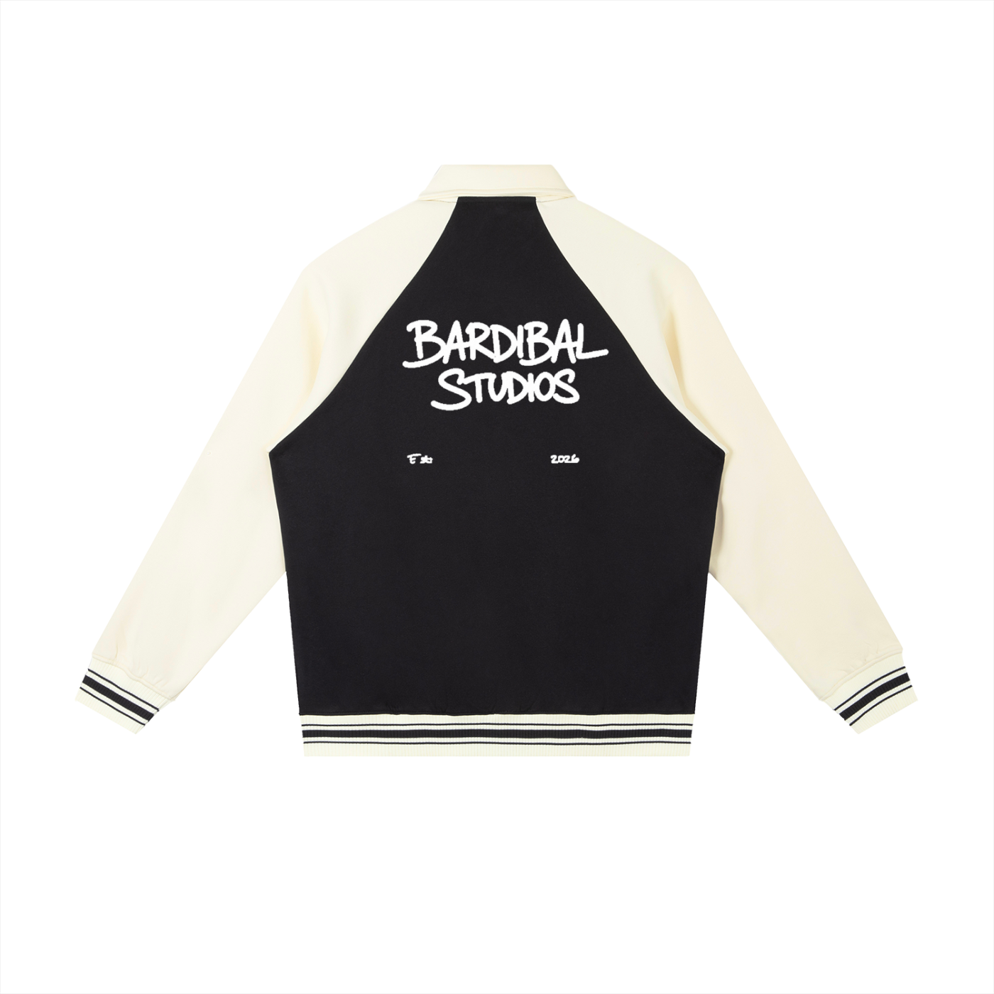 Contrast Raglan Sleeve Baseball Jacket