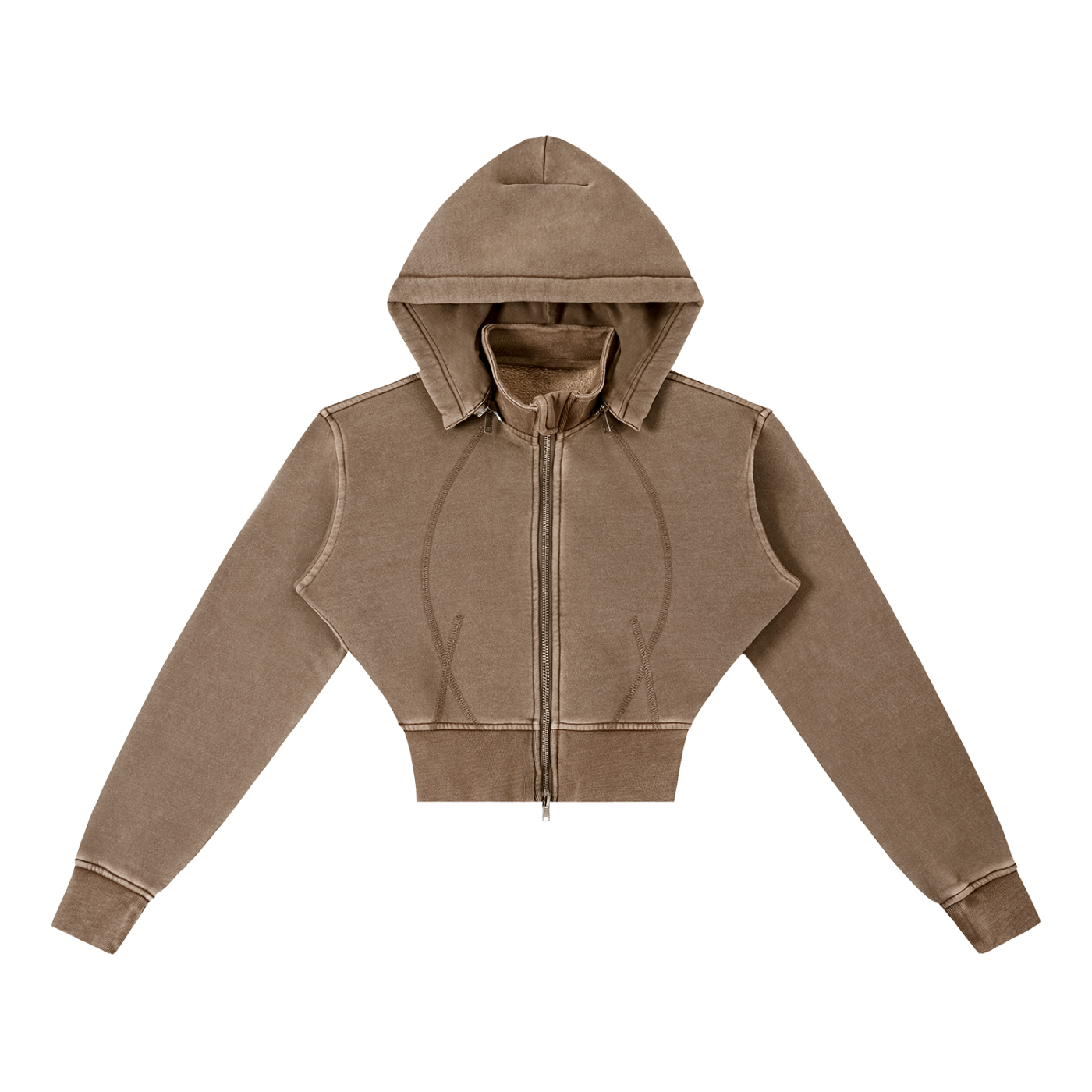 Bardibal Washed Cropped Fleece Hoodie