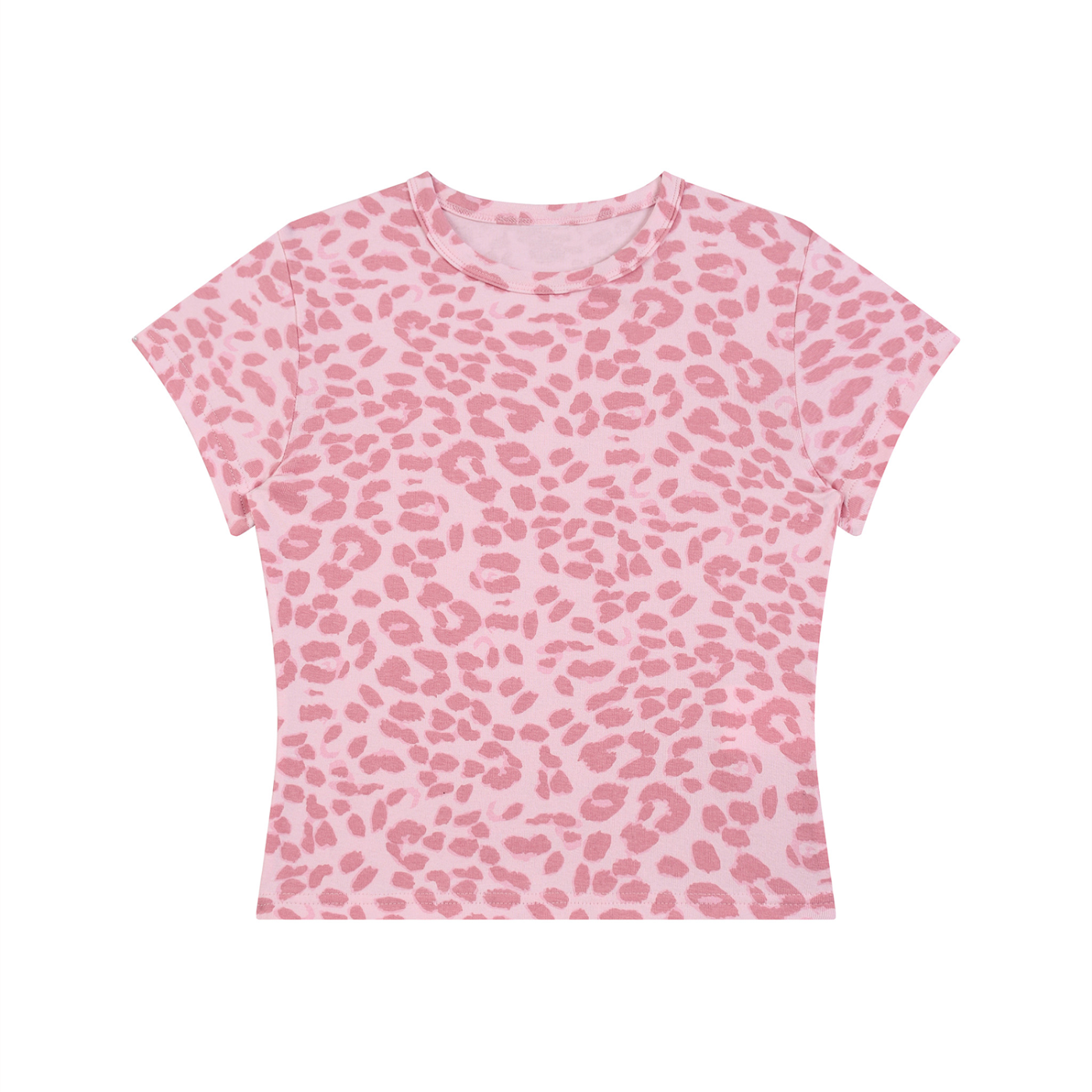 Women’s Leopard Print Crop T-Shirt