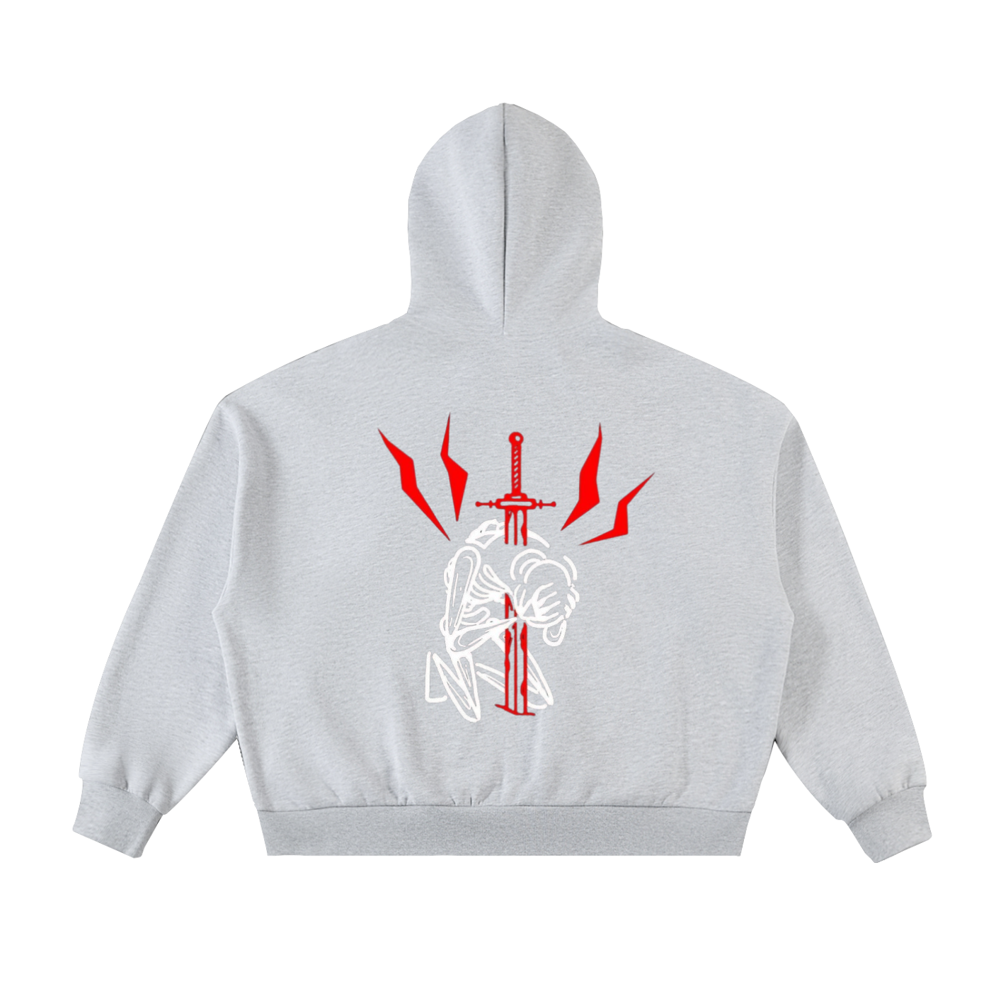 Fleeced Full-Zip Boxy Hoodie