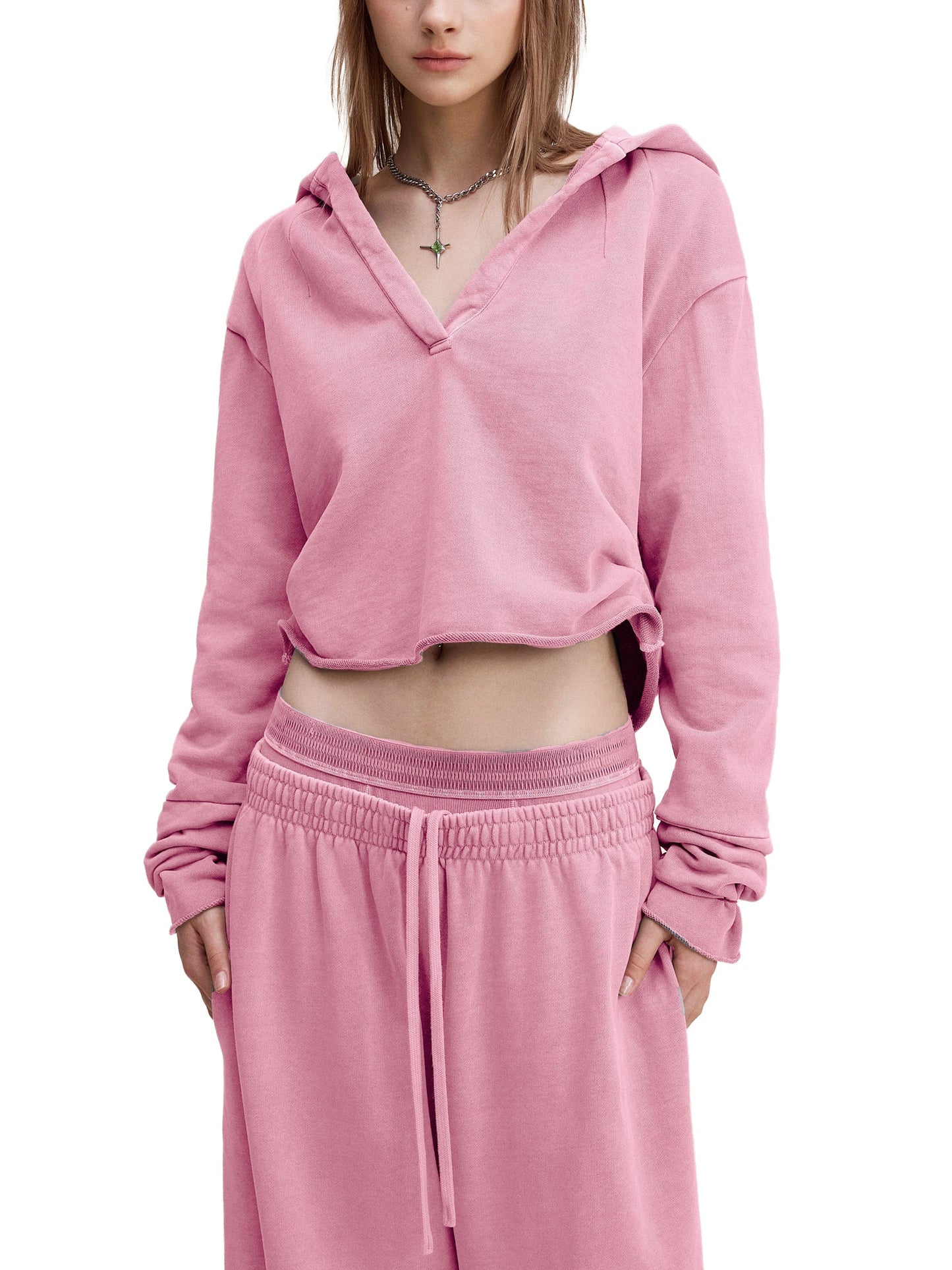 Bardibal Vintage Washed Raw Edge Hoodie