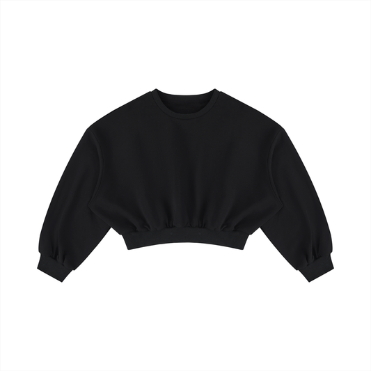 Women's Boxy Cropped Crewneck Sweatshirt