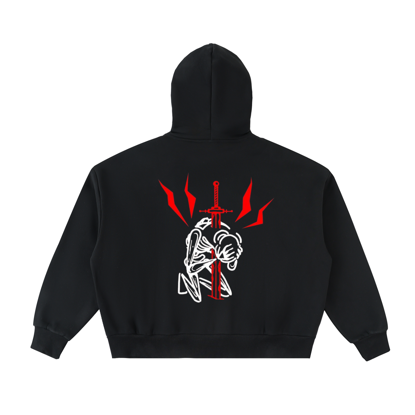 Fleeced Full-Zip Boxy Hoodie