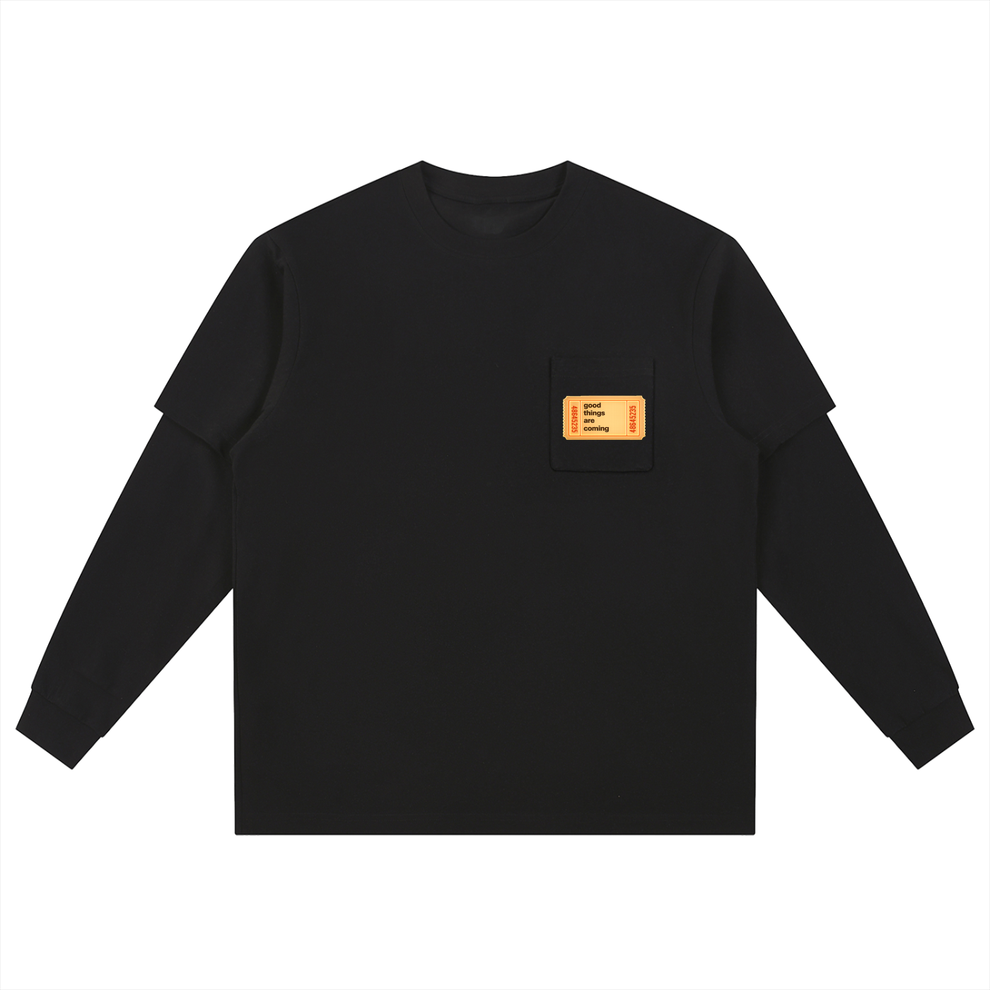 Layered Long Sleeve Oversized Tee