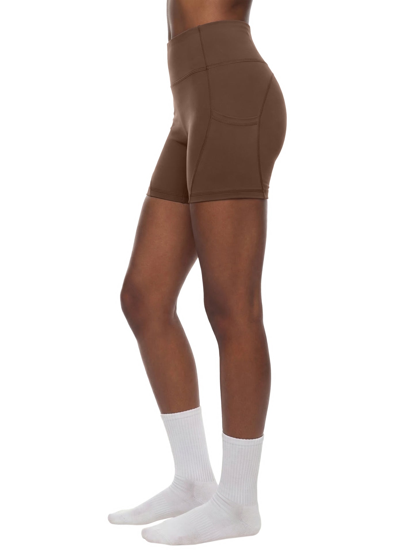 Women's High-Waisted Pocket Biker Shorts