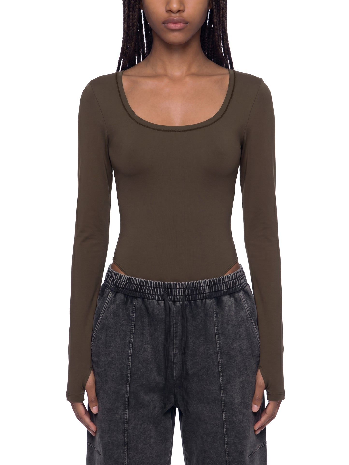Women's Tight Long Sleeve Yoga Bodysuit