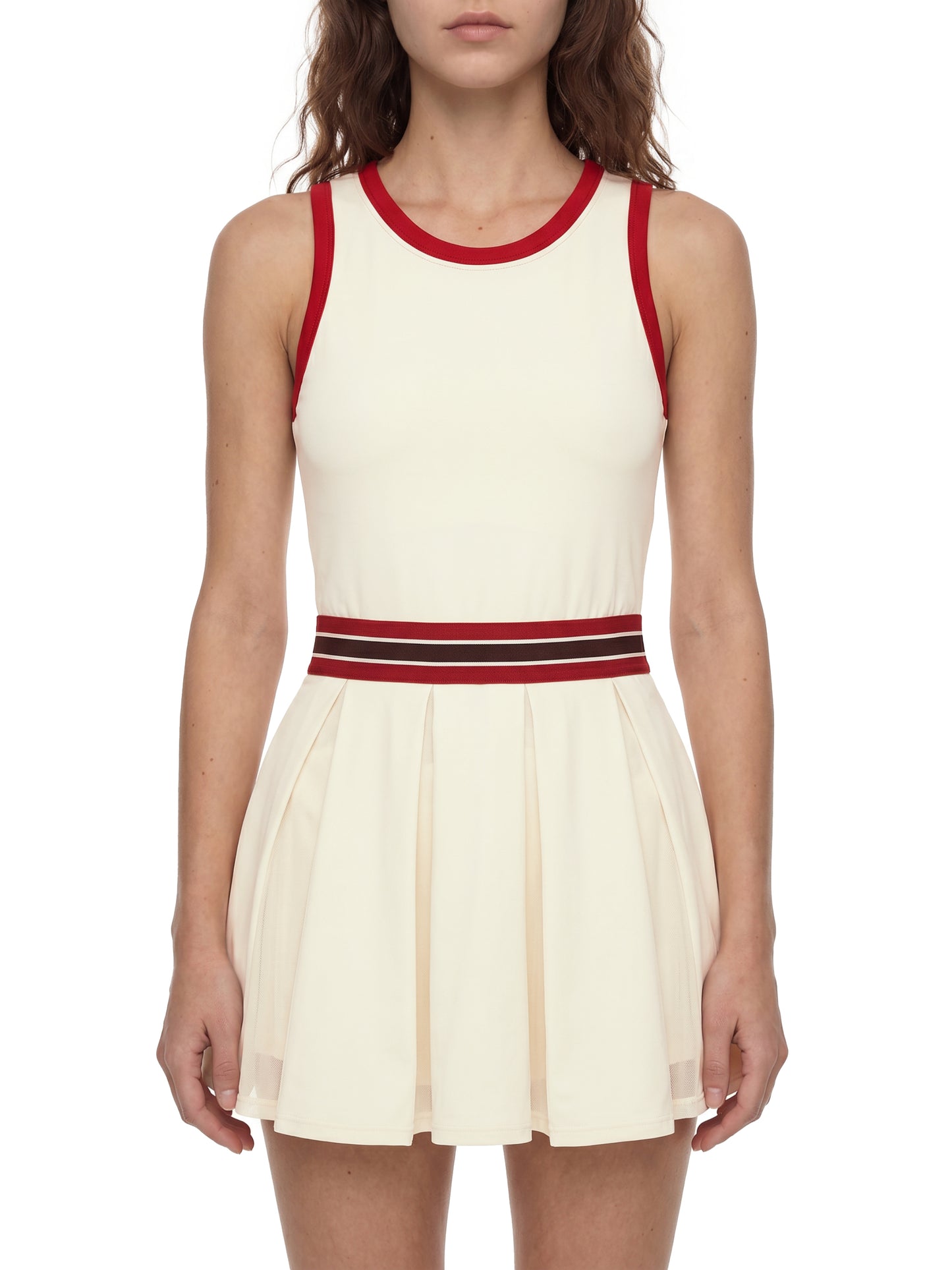 Women's Color Block A-Line Sleeveless Dress